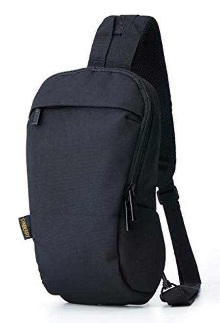 Synberry Sling Bag Cross Body Messenger Bag Mens Shoulder Backpack Travel Rucksack, Black Synberry Sling Bag Cross Body Messenger Bag Mens Shoulder Backpack Travel Rucksack, Black