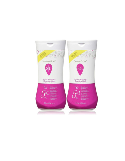 Summer's Eve Island Splash Refreshing Daily Feminine Wash, Removes Odor, pH balanced, 9 fl oz. (Pack of 2)