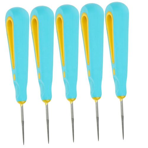 OKUMEYR 5 Pcs Leather Awl Leather Tool Awl with Handle Awl for Shoe Repair Awl Tool Leather Repair Tool Hand Stitch Awl Leather Sewing Awl Shoe Repair Awl Shoe Repair Tools Abs Make Shoes