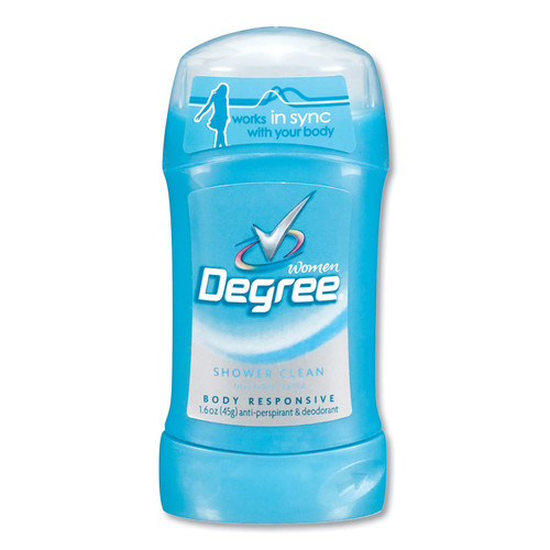 Degree Women Anti-Perspirant and Deodorant Invisible Solid, Shower Clean 1.6 oz (Pack of 9)