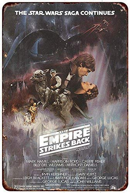 Tin Sign The Empire Strikes Back Star Wars Vintage Reproduction Metal Sign 8 x 12 Tin Sign The Empire Strikes Back Star Wars Vintage Reproduction Metal Sign 8 x 12