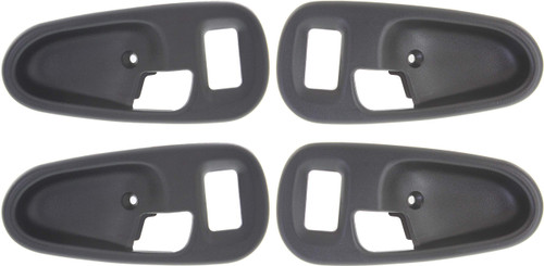 Evan Fischer Front and Rear Interior Door Handle Set of 2 Compatible with 1997-2004 Mitsubishi Montero Sport Black with Door Lock Hole Driver and Passenger Side