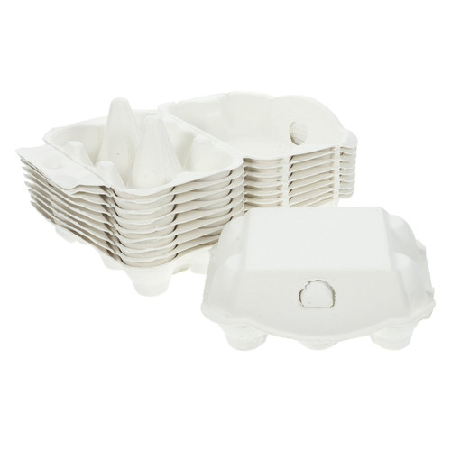 BESTOYARD 10pcs pulp egg tray fridge containers egg carton organizer for egg fridge egg holder egg tray holder egg bulk carton egg bulk holder storage rack white duck eggs Paper