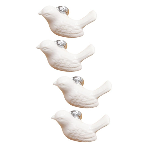 DOITOOL 2pcs 2pcs Cabinet Drawer Knobs Animal Cabinet Handles Door Knob Wardrobe Knob Ceramic Handle Knob Wardrobe Knobs Kids Cupboard Knobs Cabinet Knobs Child Door Pull Household White