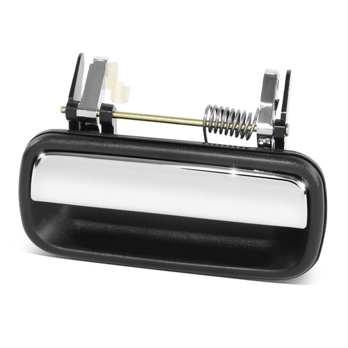 Auto Dynasty TO1521112 Factory Style Front Exterior Car Door Handle Compatible with Toyota Tacoma Crew Cab 2001-2004, Passenger Right Side, Textured Black/Chrome