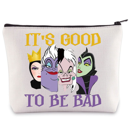 BWWKTOP Villains Movie Cosmetic Makeup Bag Evil Queen Ursula Fans Gifts It's Good To Be Bad Villain Queen Zipper Pouch Bag Villains Merchandise (Good To Be Bad) BWWKTOP Villains Movie Cosmetic Makeup Bag Evil Queen Ursula Fans Gifts It's Good To Be Bad Villain Queen Zipper Pouch Bag Villains Merchandise (Good To Be Bad)