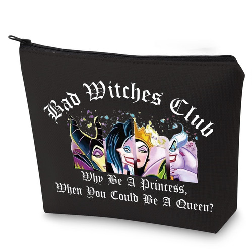 BWWKTOP Bad Witches Club Cosmetic Makeup Bag Villains Group Shot Gift Villain Gang Zipper Pouch Bag For Movie Fans(Bad Witches)