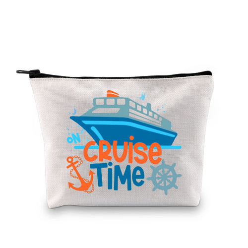 XYANFA Cruise Makeup Bag Cruise Lover Gift On Cruise Time Cruise Trip Gift Travel Bag Girls Trip Zipper Pouch (on cruise time) XYANFA Cruise Makeup Bag Cruise Lover Gift On Cruise Time Cruise Trip Gift Travel Bag Girls Trip Zipper Pouch (on cruise time)