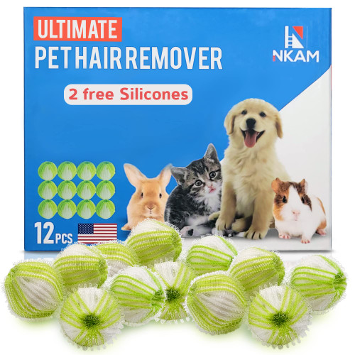 NKAM Pet Hair Remover for Laundry - 12Pcs Reusable Dog Hair Remover for Laundry - Laundry Lint Catcher for Washing Machine -Effective Dryer Hair Catcher for Cats and Dogs NKAM Pet Hair Remover for Laundry - 12Pcs Reusable Dog Hair Remover for Laundry - Laundry Lint Catcher for Washing Machine -Effective Dryer Hair Catcher for Cats and Dogs