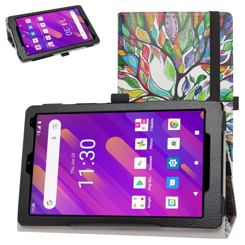 Bige for Moxee Tablet 2 Case,PU Leather Folio 2-Folding Stand Cover for Moxee Tablet 2 8" Tablet (Not fit Moxee Tablet MT-T800),Love Tree