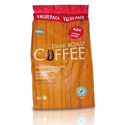 HEMA 46 Pad Dark Roast Coffee For Senseo Coffee Makers