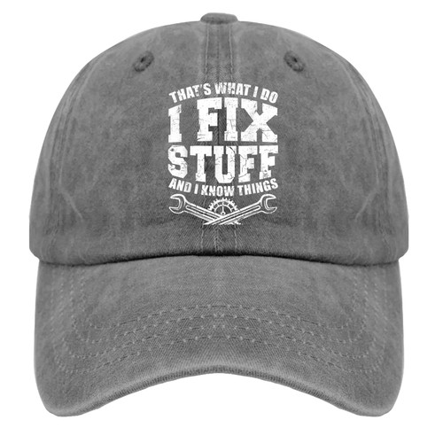 Cap That's What i do i fix Stuff and i Know Things Baseball Cap for Men Funny Denim Dad Hats Adjustable Cap That's What i do i fix Stuff and i Know Things Baseball Cap for Men Funny Denim Dad Hats Adjustable
