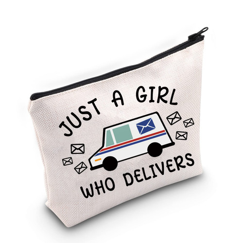 TSOTMO Mail Carrier Gift Postal Worker Zipper Pouch Cosmetic Bag For Mail Lady Postman Gift Appreciation Thank Gift For Mailman (DELIVERS)
