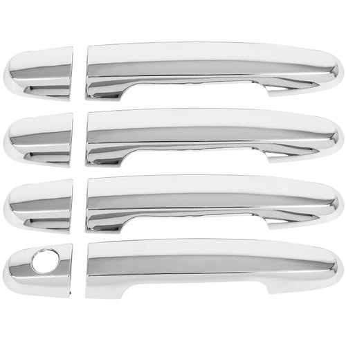 OCPTY 4PCS Door Handle Covers for 2003-2013 Toyota Corolla,2003-2012 Toyota Matrix,2001-2011 Toyota RAV4,2007-2011 Toyota Yaris Exterior Driver Side & Passenger Side Car Door Handle Trim Kit Chrome