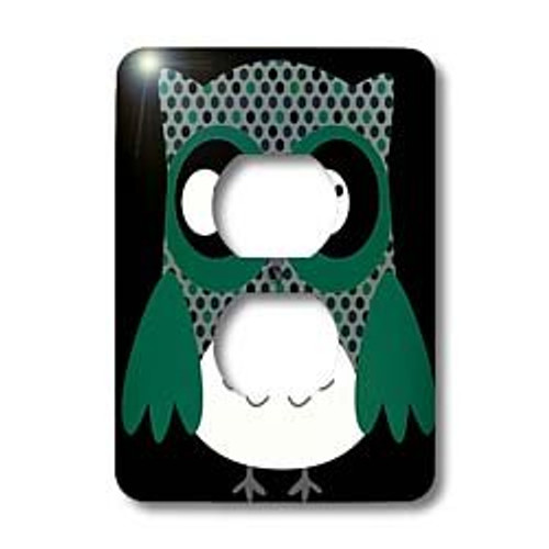 3dRose LLC lsp_61034_6 Cute Deep Blue And Green Polka Dots Owl 2 Plug Outlet Cover 3dRose LLC lsp_61034_6 Cute Deep Blue And Green Polka Dots Owl 2 Plug Outlet Cover