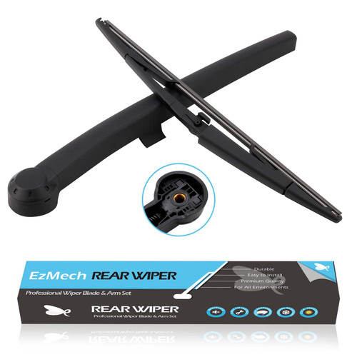 EzMech New Rear Wiper Arm Blade Set Compatible With Jeep Grand Cherokee 2005-2010 SUV Rear Windshield Window Wiper Kits Assembly New Replacement Accessories Parts Fit 05139836AB