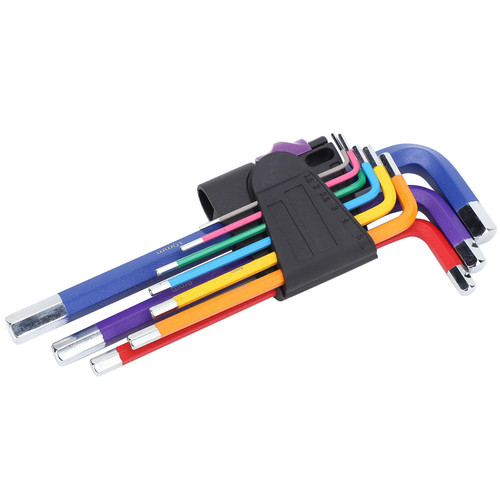 9 Piece Hex Wrench Set, Flat Head Hex Wrench, Colorful Hex Socket Wrench Set, Hex Wrench Tool Set For Home Repair Shop Maintenance Tools