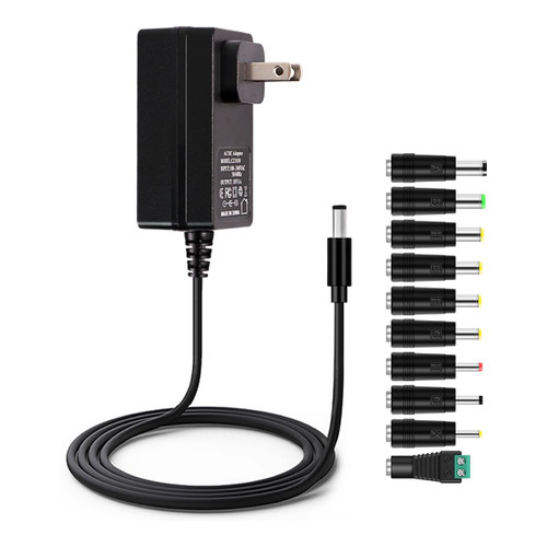12V 3A Power Supply Adapter AC 100-240V to DC 12 Volt 3 Amp Wall Adapter 36W Transformer with 10 DC Conversion Plug for 2.5A 2A 1.5A 1A 3000mA 2500mA 2000mA 1000mA Power Cord 12V 3A Power Supply Adapter AC 100-240V to DC 12 Volt 3 Amp Wall Adapter 36W Transformer with 10 DC Conversion Plug for 2.5A 2A 1.5A 1A 3000mA 2500mA 2000mA 1000mA Power Cord