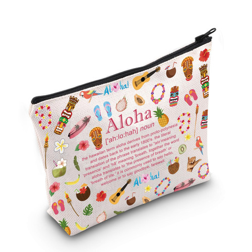MEIKIUP Hawaii Makeup Bag Aloha Hawaii Vacation Cosmetic Bag Hawaii Beach Zipper Pouch Hawaii Trip Travel Bag Hawaii Lover Gift Hawaii Souvenir (ALOHA Bag) MEIKIUP Hawaii Makeup Bag Aloha Hawaii Vacation Cosmetic Bag Hawaii Beach Zipper Pouch Hawaii Trip Travel Bag Hawaii Lover Gift Hawaii Souvenir (ALOHA Bag)