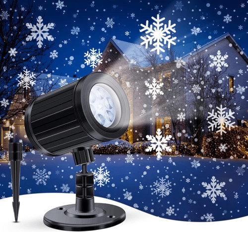 Christmas Snowflake Projector Lights Outdoor Indoor 360 Degree Adjustable Waterproof LED Snowfall Projector Decorative Lighting Projection for Patio Landscape Garden Yard Outside Xmas Decorations Christmas Snowflake Projector Lights Outdoor Indoor 360 Degree Adjustable Waterproof LED Snowfall Projector Decorative Lighting Projection for Patio Landscape Garden Yard Outside Xmas Decorations