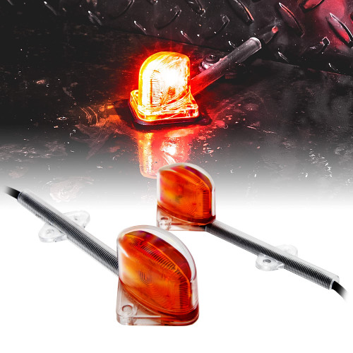 TRUE MODS 2pc 5" Amber + Red LED Trailer Fender Light Set [DOT Compliant] [SAE P2] [IP67 Waterproof] Trailer Clearance Marker Lights for Boat Utility Trailer Hauler Car