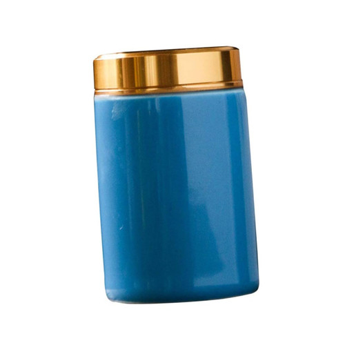 SHOWERORO coffee can Mini Tea Can Sealed Coffee Canister sealing cap tea small tea pot ceramic pot Food Storage Containers tea ceramics seal portable tea containers mini Metal