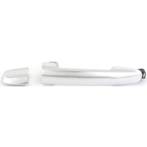 Evan Fischer Door Handle Compatible with 2008 Toyota Corolla Sport Rear Left or Right Side Exterior Plastic Chrome
