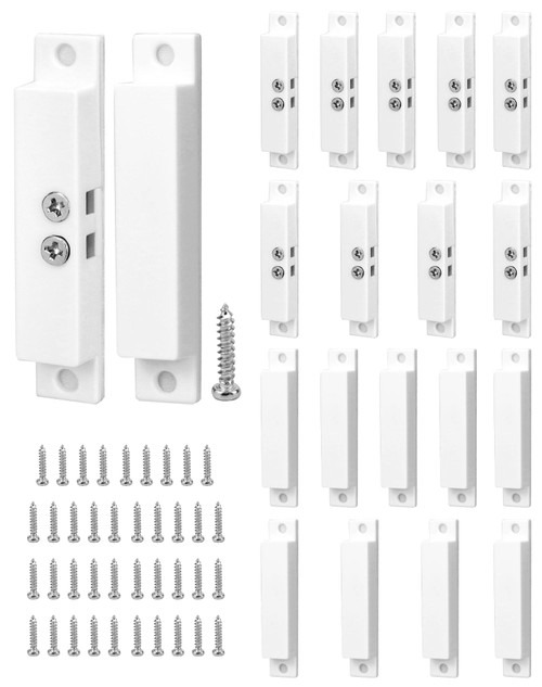 QWORK Door Window Reed Switch Sensor, 10 Pack Magnetic Surface-Mounted Door Window Reed Switch Sensor