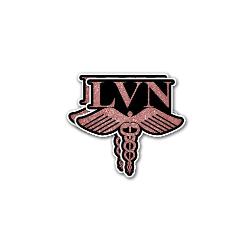 LVN Nurse Vinyl Decal Sticker (2) Pack 6" Car Truck SUV Bumper Laptop