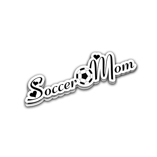Soccer Mom Vinyl Decal Sticker (2) Pack 6" Car Truck SUV Bumper Laptop