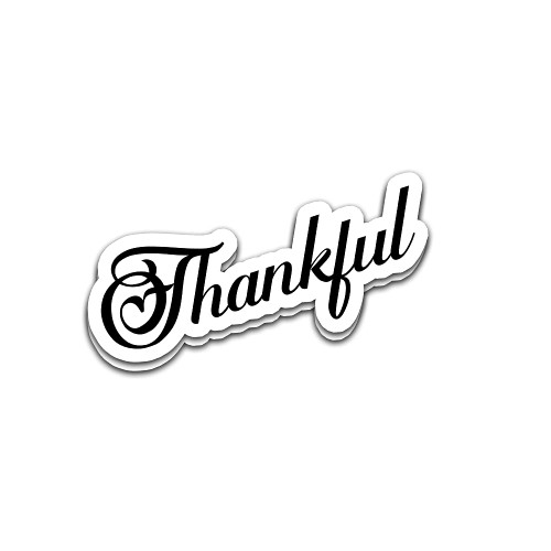 Thankful Vinyl Decal Sticker (2) Pack 7" Car Truck SUV Window Bumper Laptop Tool Box Wall Blessed