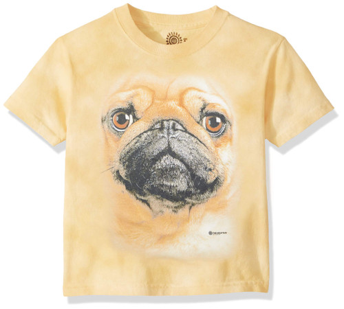 The Mountain Unisex-Adult's Pug Face, Yellow, Small The Mountain Unisex-Adult's Pug Face, Yellow, Small