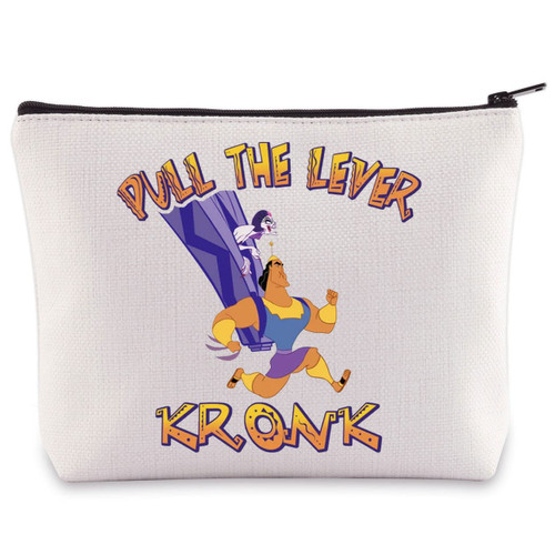 BWWKTOP Kronk And Yzma Cosmetic Makeup Bag Emperor Movie Gifts Pull The Lever Kronk Makeup Zipper Pouch Bag Kuzco Llama Merchandise (Pull The Lever) BWWKTOP Kronk And Yzma Cosmetic Makeup Bag Emperor Movie Gifts Pull The Lever Kronk Makeup Zipper Pouch Bag Kuzco Llama Merchandise (Pull The Lever)