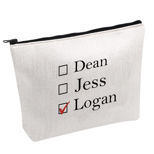 FOTAP TV Show Inspired Gift Dean Jess Logan Makeup Bag TV Show Gift Gilmore Quote Cosmetic Bag Lorelai Rory TV Show Fan Gift (Logan)