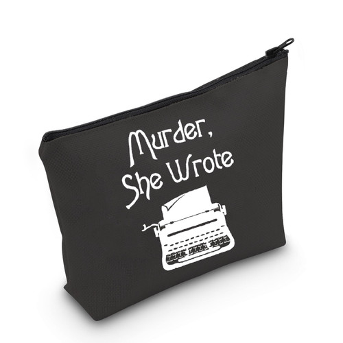 POFULL Murder TV Show inspired Gift Jessica Fletcher Fan Gift for friends Murder Cosmetic Bag (Black She Wrote Bag) POFULL Murder TV Show inspired Gift Jessica Fletcher Fan Gift for friends Murder Cosmetic Bag (Black She Wrote Bag)