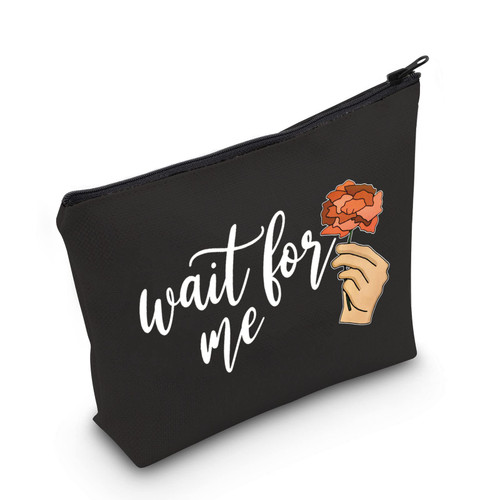 POFULL Broadway Musicals Gift Theatre Nerd Gift Broadway Accessories Bag Hadestown Inspired Gift Wait For Me Cosmetic Bag (Black Wait for me bag) POFULL Broadway Musicals Gift Theatre Nerd Gift Broadway Accessories Bag Hadestown Inspired Gift Wait For Me Cosmetic Bag (Black Wait for me bag)
