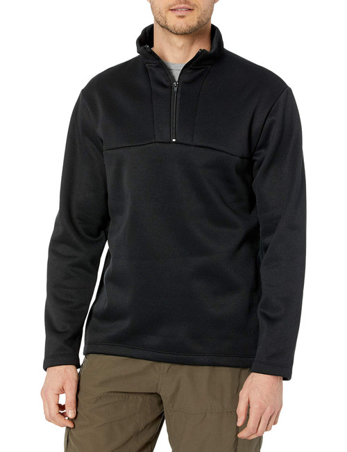 ColdPruf Expedition 1/4 Zip Mock Neck Base Layer, Thermal Long-Sleeve, Men's, Black, Medium