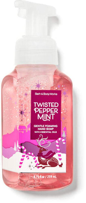 White Barn Candle Company Bath and Body Works Gentle Foaming Hand Soap w/Essential Oils- 8.75 fl oz - Winter 2020 - Many Scents! (Twisted Peppermint) White Barn Candle Company Bath and Body Works Gentle Foaming Hand Soap w/Essential Oils- 8.75 fl oz - Winter 2020 - Many Scents! (Twisted Peppermint)