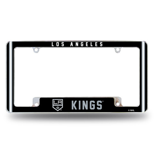 Rico Industries NHL Los Angeles Kings Classic 12" x 6" Chrome All Over Automotive License Plate Frame for Car/Truck/SUV