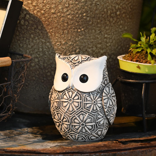GULANGYU Owl Statue for Home Decor Owl Figurines Bookshelf Office Decoration Bedroom Living Room TV Stand Decorations Gifts for Owl Lover (Silver) GULANGYU Owl Statue for Home Decor Owl Figurines Bookshelf Office Decoration Bedroom Living Room TV Stand Decorations Gifts for Owl Lover (Silver)