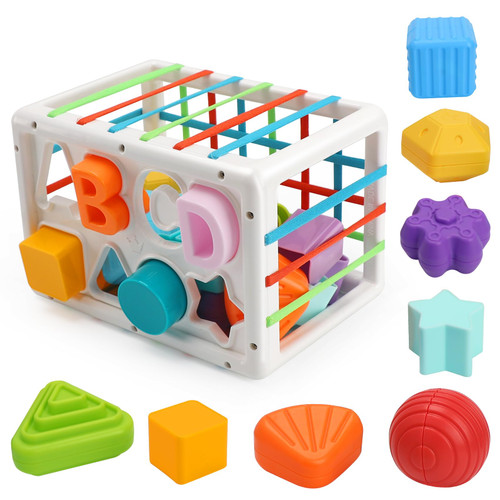 AEROQUEST Montessori Toys for 1 Year Old, Baby Toys 12-18 Months Shape Sorter Colorful Storage Cube Bin & Sensory Toys, Infant Toys Toddler Developmental Learning Toys, Birthday Gifts for Boys Girls AEROQUEST Montessori Toys for 1 Year Old, Baby Toys 12-18 Months Shape Sorter Colorful Storage Cube Bin & Sensory Toys, Infant Toys Toddler Developmental Learning Toys, Birthday Gifts for Boys Girls