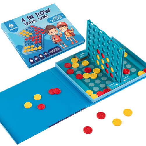 4 in a Row Game for Kids 3-8 - Perfect Travel Toy for Toddlers - Fun Road Trip & Airplane Activity - Camping Game Essentials 4 in a Row Game for Kids 3-8 - Perfect Travel Toy for Toddlers - Fun Road Trip & Airplane Activity - Camping Game Essentials