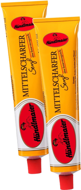 2x100 ml German Medium Hot Mustard, Haendlmaier/Germany 2x100 ml German Medium Hot Mustard, Haendlmaier/Germany