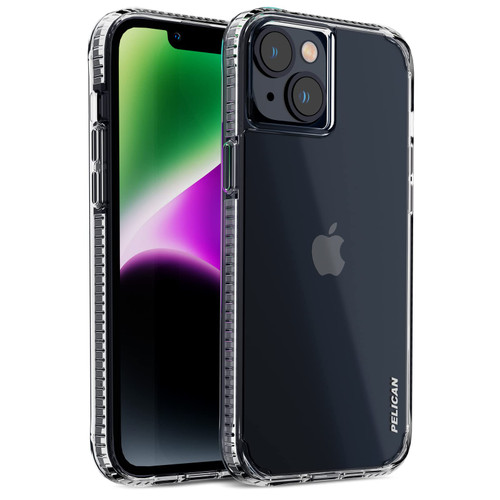 Pelican Ranger Series - iPhone 14 Plus Case 6.7' [Wireless Charging Compatible] [Anti-Yellow] Protective Phone Case with Anti-Scratch Tech [15ft MIL-Grade Drop Protection] iPhone 14 Plus Cover - Clear
