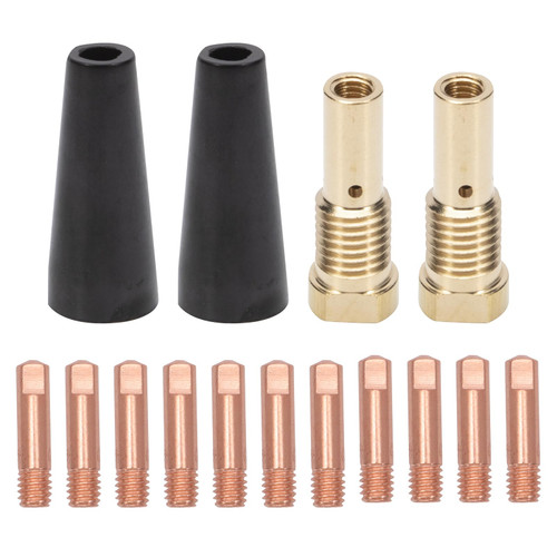 Flux Core Gasless Nozzle Tips Kit For Century FC90 80GL Forney Easy Weld Titanium Easy Flux Lincoln Craftsman Chicago Electric 14Pcs