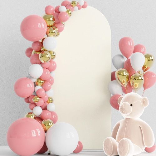 Wokceer 4FT Wedding Arch Cover Spandex Fitted Wedding Arch Stand Covers Round Top Chiara Arch Backdrop Cover for Birthday Party Ceremony Banquet Decoration Ivory