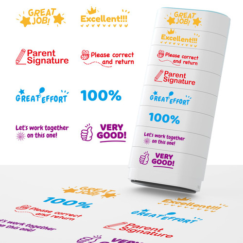 8-in-1 Teacher Stamps for Grading Classroom, Parent Signature Teacher Self-Inking Set Stamps for Homework Teacher Supplies Elementary Classroom Must-Haves Stamps for Teachers(Colorful Stamps) 8-in-1 Teacher Stamps for Grading Classroom, Parent Signature Teacher Self-Inking Set Stamps for Homework Teacher Supplies Elementary Classroom Must-Haves Stamps for Teachers(Colorful Stamps)