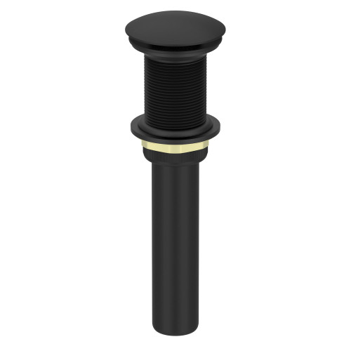 Black Pop Up Drain Without Overflow, Rustproof Vessel Lavatory Vanity Bathroom Sink Drain Stopper
