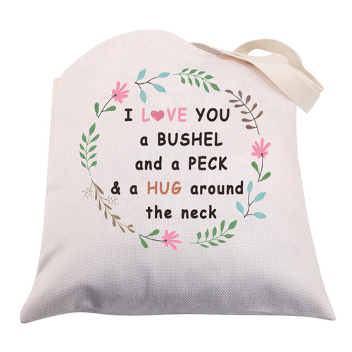 CMNIM I Love You a Bushel and a Peck and a Hug Around the Neck Tote Bag Cosmetic Bag for Her Love Quotes Shopping Bag (I Love You a Bushel and a Peck beige) CMNIM I Love You a Bushel and a Peck and a Hug Around the Neck Tote Bag Cosmetic Bag for Her Love Quotes Shopping Bag (I Love You a Bushel and a Peck beige)