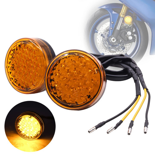 ZHHXYanh Motorcycle Turn Signal Lights Led Motorcycle Blinkers Flashers Led Flush Mount Amber Motorbike Rear Front Turning Signals Lamp Indicator Turn Lights Marker Lights, M10